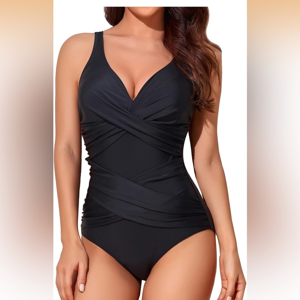 Elegant Black One-Piece Swimsuit